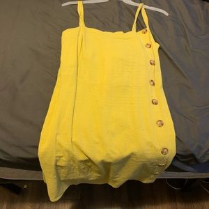 Yellow button down dress